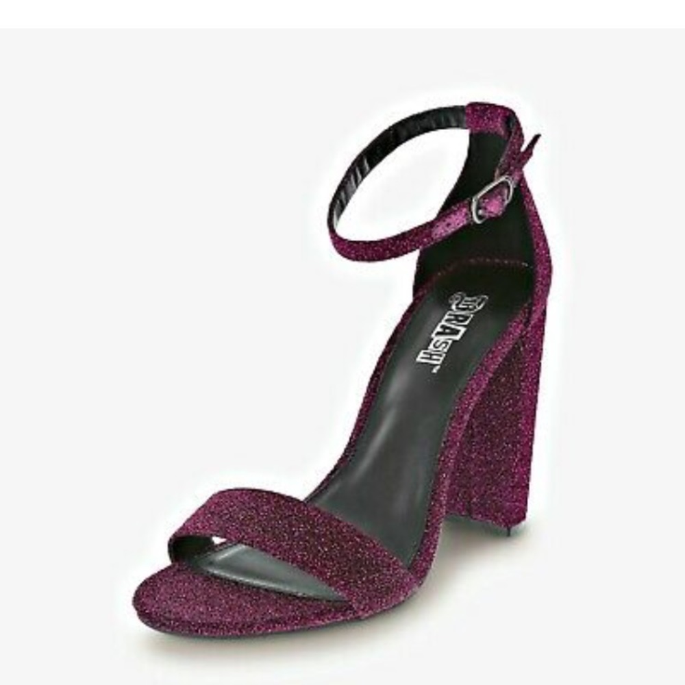 Size 7 pink metallic heel fashion homecoming shoe